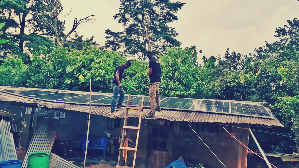 EcoLight team working in the field